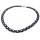 Ocelový náhrdelník - Plochá Vazba 0,8 cm / shiny / Black (9726)