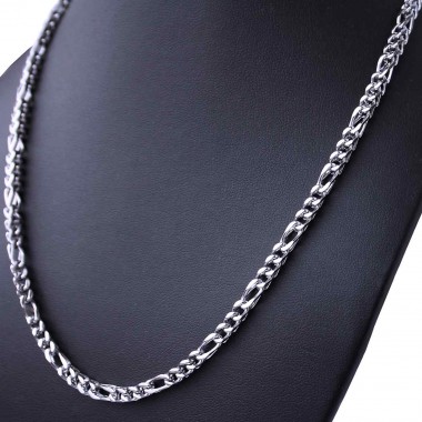 Ocelový náhrdelník - Hranol Figaro 4 mm (9867)