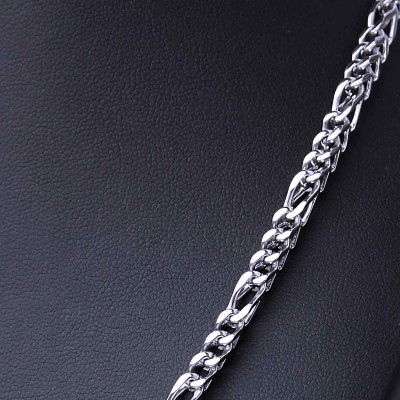 Ocelový náhrdelník - Hranol Figaro 4 mm (9867)