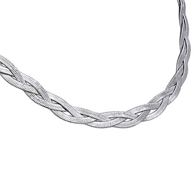 Ocelový náhrdelník - Pletený / Triple Snake (43235)