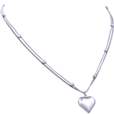 Ocelový náhrdelník - Srdce (43233)