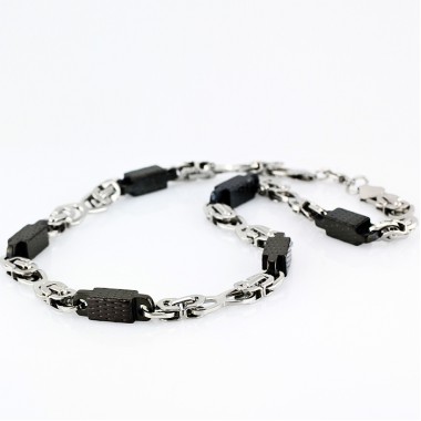 Ocelový náhrdelník - Chain (5115/Black)