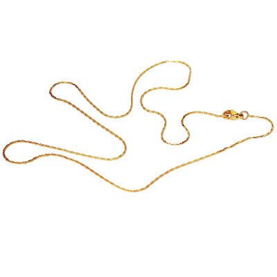 Ocelový Řetízek - Zlacený  / 1 mm (6493)