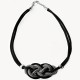 Ocelový náhrdelník - Black Knot / Steel (7388) 