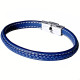 OCELOVÝ NÁRAMEK - OCEL / Modrá Kůže (V025)