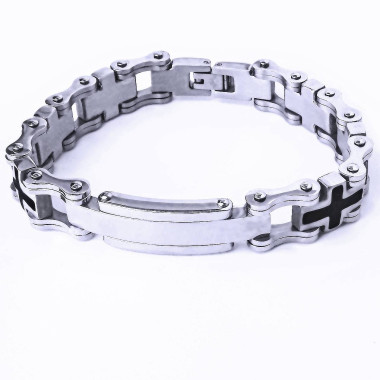 Ocelový náramek - Rozvodový řetěz s destičkou / Chain (8162)