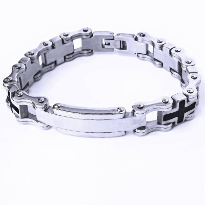 Ocelový náramek - Rozvodový řetěz s destičkou / Chain (8162)