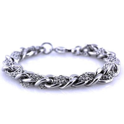 Ocelový Náramek - Elegant Panzer / Chains (7133)