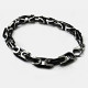 Ocelový náramek - CHAIN (1296 / BLACK / SHINY)