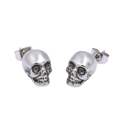 Ocelové náušnice - Lebky / Skulls (43694)