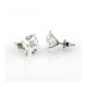 Ocelové náušnice - Square Crystal I. (W - 0,8)