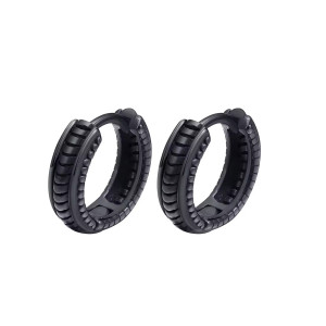 Ocelové Náušnice - kroužky / Alien Black 1,4 cm (2026)