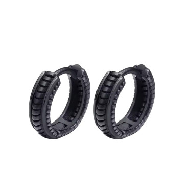 Ocelové Náušnice - kroužky / Alien Black 1,4 cm (2026)