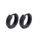 Ocelové Náušnice - kroužky / Alien Black 1,4 cm (2026)