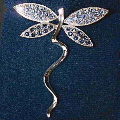 Brož - Dragonfly Swarovski comp. (09/357306)