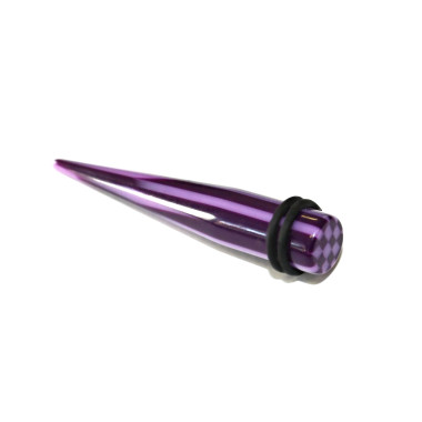 Roztahovák Bioplastový - Fialová Šachovnice (10mm)