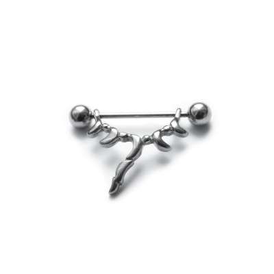 Ocelový piercing - special do bradavky 02 (1,6 x 5 mm)
