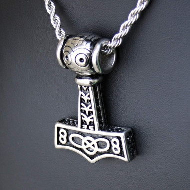 Ocelový přívěsek - Thorovo Kladivo / Thor´s Hammer (BIG)
