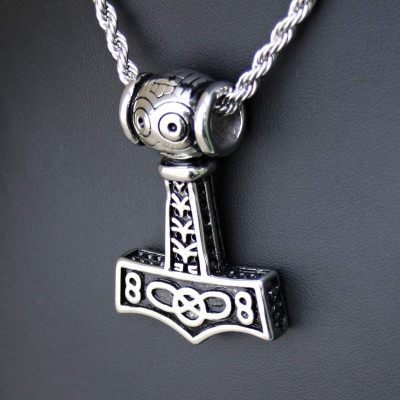 Ocelový přívěsek - Thorovo Kladivo / Thor´s Hammer (BIG)