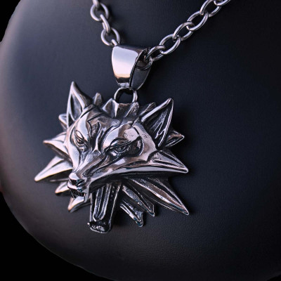 Ocelový Přívěsek - Vlčí amulet / Wolf Amulet (018)