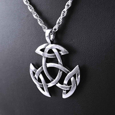 Ocelový přívěsek - Triquetra Symbol / Celtic / Pagan 