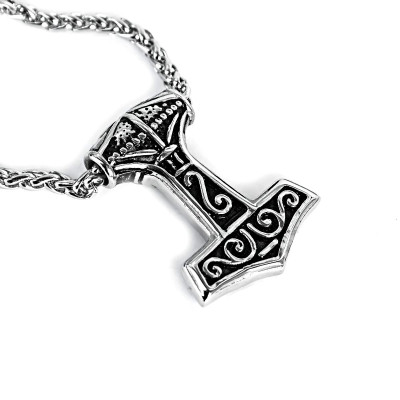Ocelový přívěsek - Thorovo Kladivo / Mjolnir 