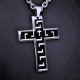 Ocelový přívěsek - Kříž / Shiny / Black / 015 - I