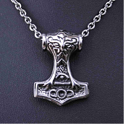 Ocelový Přívěsek - Thorovo kladivo / Mjolnir Hammer /Small (019)