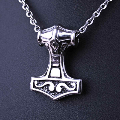 Ocelový Přívěsek - Thorovo kladivo / Mjolnir Hammer /Small (019)