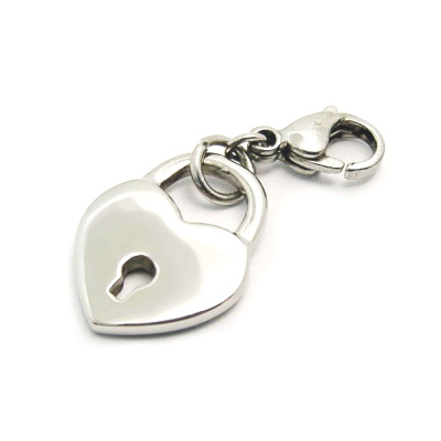 Ocelový přívěsek žužu - Srdce na Zámek / Zuzu / Locked Heart (3596) 