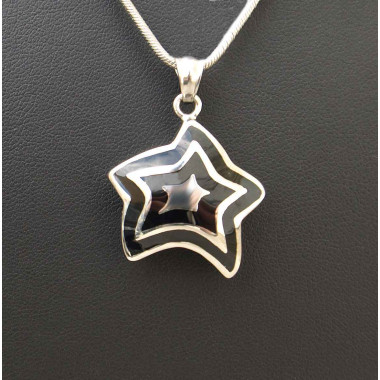 Ocelový přívěsek zn.EXEED - Black Star