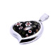 Ocelový přívěsek EXEED - Heart / Black Fimo (3493)