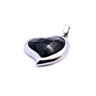 Ocelový přívěsek EXEED - Srdce / Black Heart Of Stone (3580)