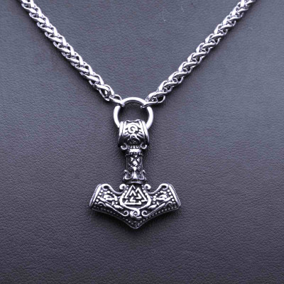 Ocelový Náhrdelník - Thorovo Kladivo / Mjolnir / Malé (025)