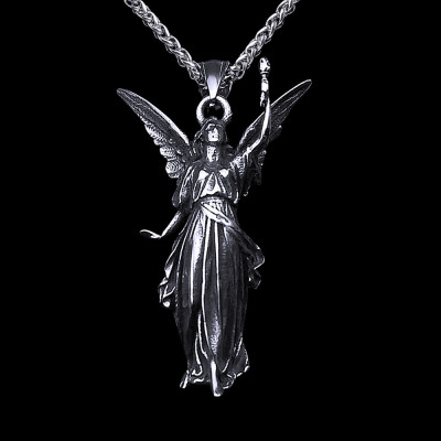Ocelový přívěsek - Anděl / Lucifer  s řetízkem