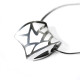 Ocelový přívěsek - BÍLÁ MOZAIKA / WHITE MOSAIC (6565)
