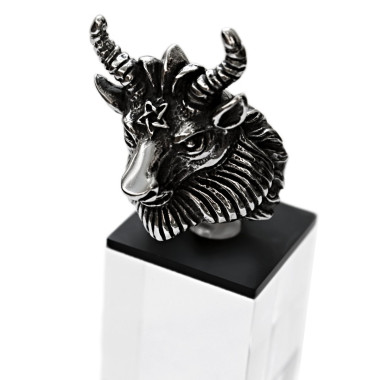 Ocelový prsten - Baphomet 