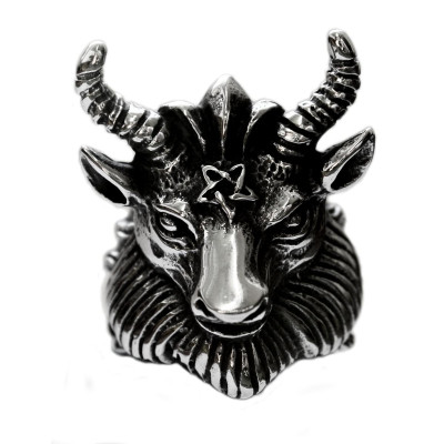 Ocelový prsten - Baphomet 