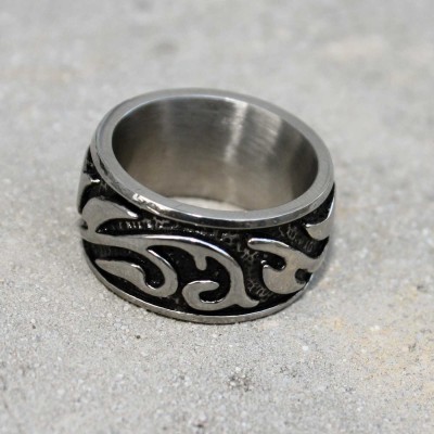 Ocelový prsten - Massive Ornament I.