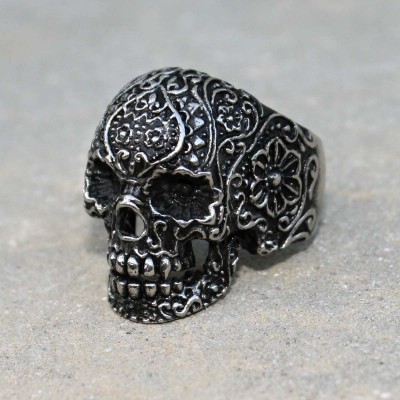 Ocelový prsten Morte Skull I.