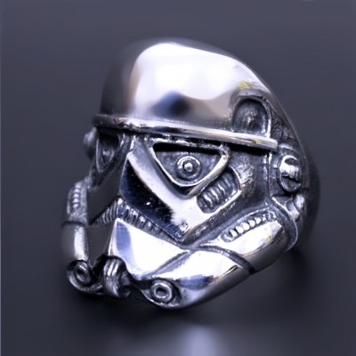 Ocelový prsten - Stormtrooper / Shiny (018)
