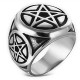 Ocelový prsten - Pentagram (P015)
