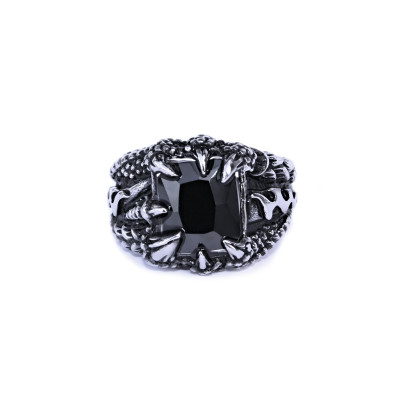 Ocelový prsten - Dračí pařát / Černý kámen / Dragon Claw / Black Stone 2020