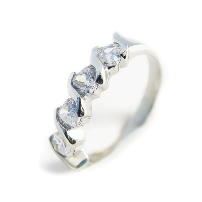 Ocelový prsten EXEED - Kameny / Srdicka (3179)