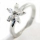 Ocelový prsten EXEED -  Květina / Kamínky / Flower / Stones (3163))
