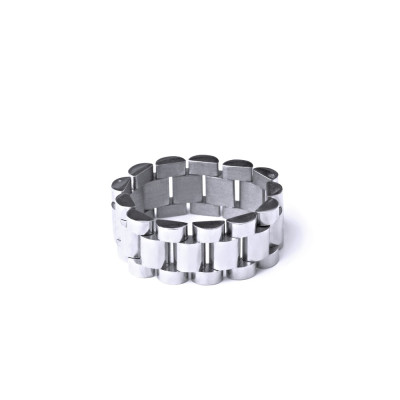 Ocelový Prsten - Rolex Style (40009)