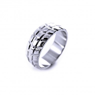 Ocelový prsten EXEED - Vzorek Pneumatiky (32655)