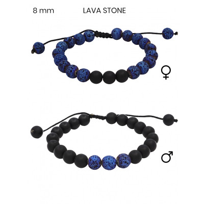 Náramek pro něj a pro ni - lava stone 24449303