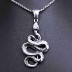 Ocelový přívěsek - Had s Řetízkem nebo bez řetízku (021)