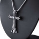 Ocelový přívěsek + Řetízek Hádě / Kříž / Lesk / Gothic Cross (6910)